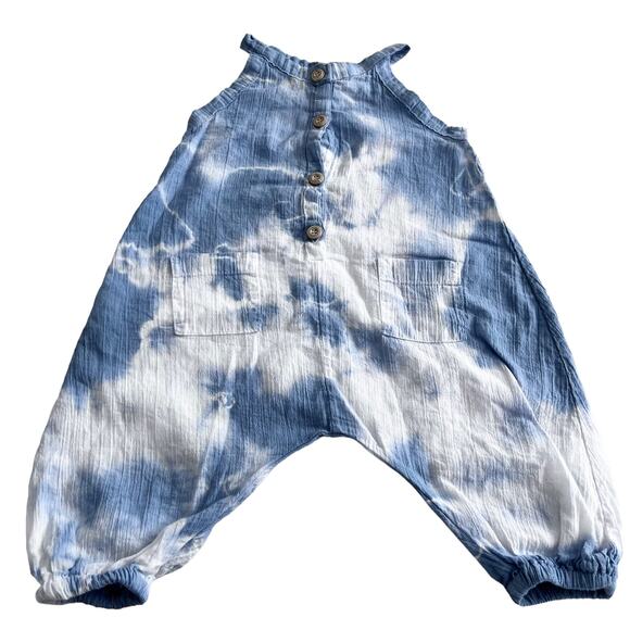 1 + In The Family Other - 1+ In The Family girls summer one piece tie dye romper 3 months